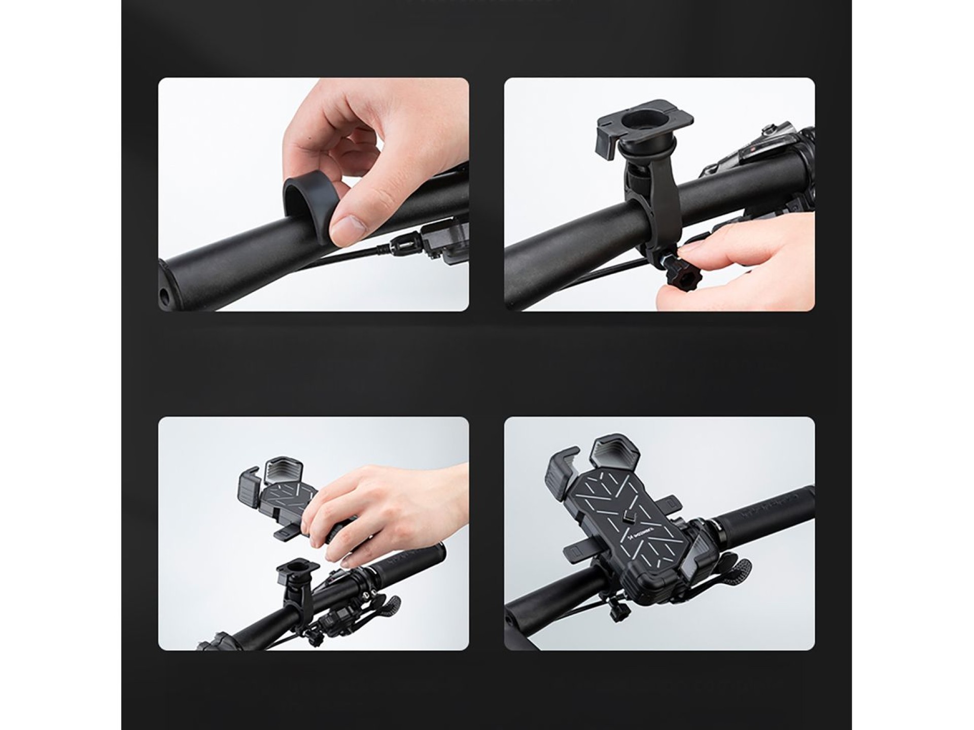 Wozinsky WUD-01B Handlebar Phone Holder for Bike - Black