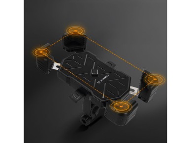 Suporte para celular Wozinsky WUD-01B para guid�o de bicicleta - Preto