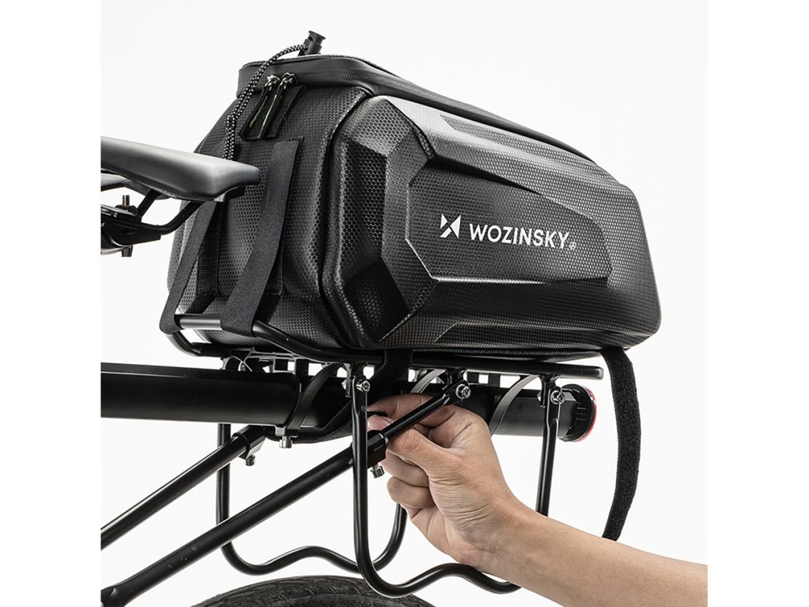 Alforja para bicicleta Wozinsky WSR-01B para maletero de 9 l - Negra