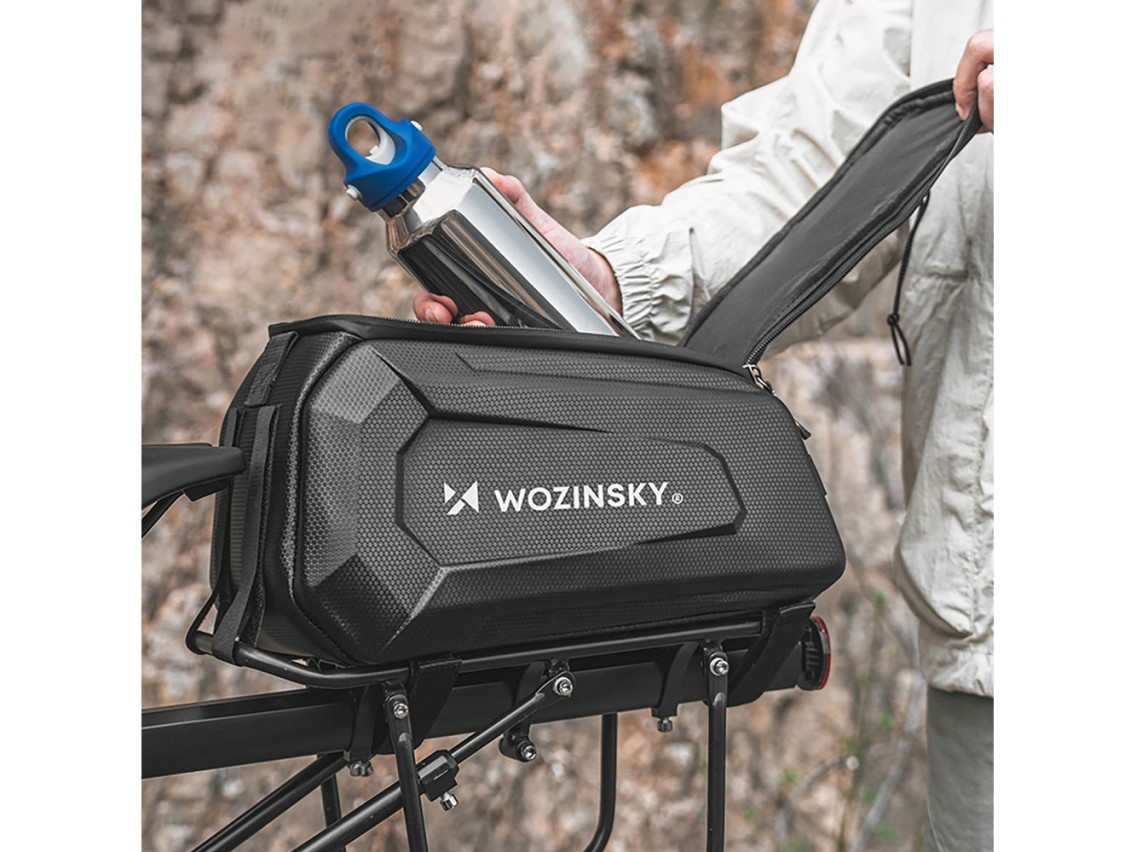 Alforja para bicicleta Wozinsky WSR-01B para maletero de 9 l - Negra