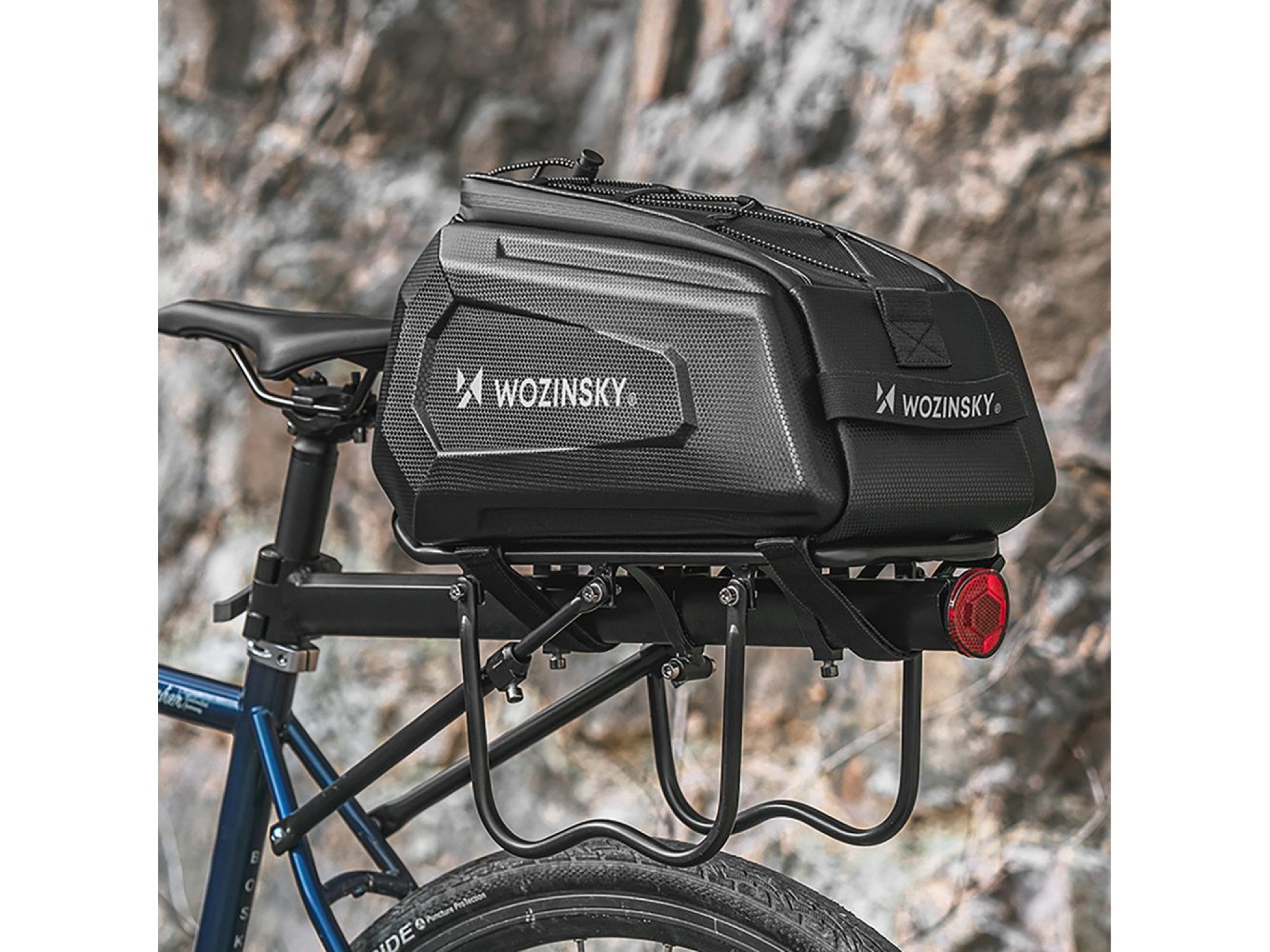 Alforja para bicicleta Wozinsky WSR-01B para maletero de 9 l - Negra