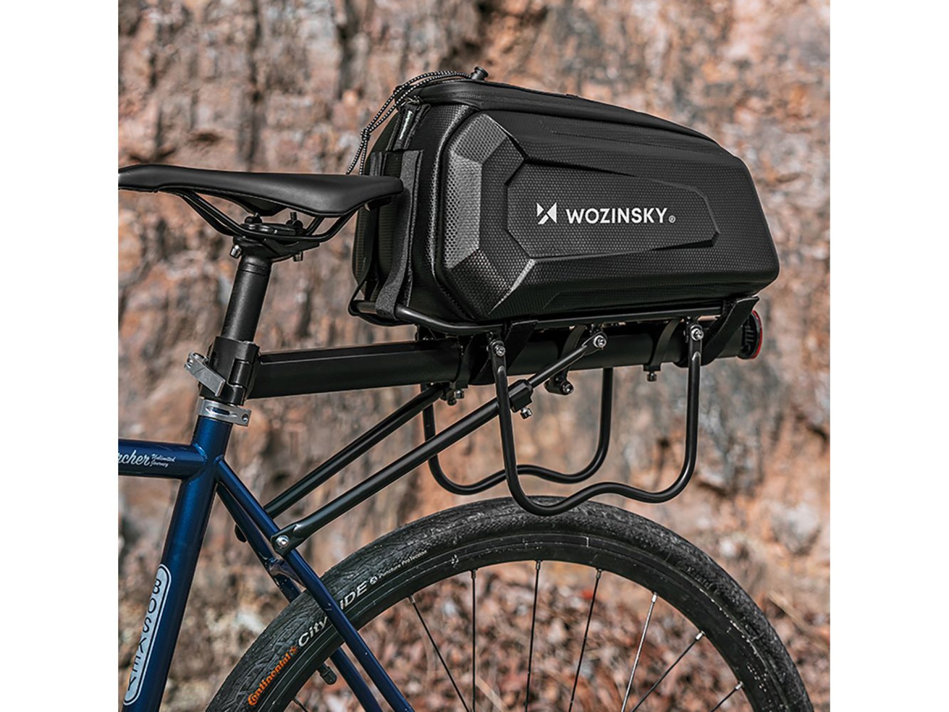 Alforja para bicicleta Wozinsky WSR-01B para maletero de 9 l - Negra