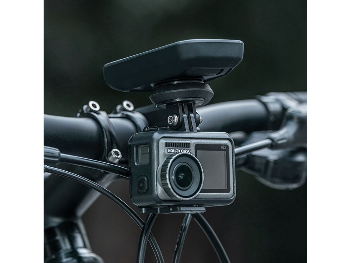 Suporte para bicicleta Wozinsky WUG-01B para computador Garmin, guidão, câmera, luz - preto