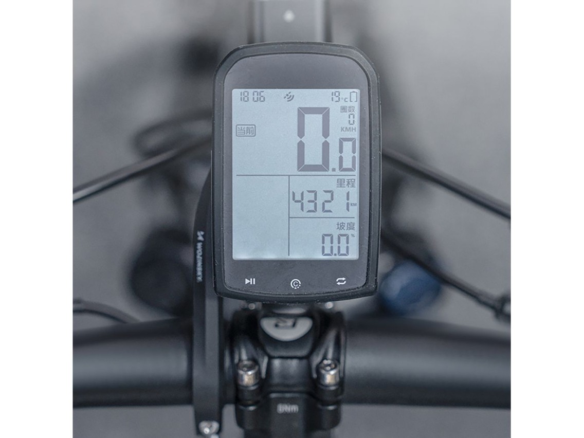 Suporte para bicicleta Wozinsky WUG-01B para computador Garmin, guidão, câmera, luz - preto