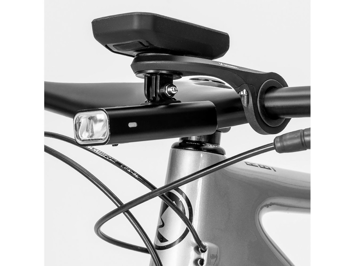 Suporte para bicicleta Wozinsky WUG-01B para computador Garmin, guidão, câmera, luz - preto