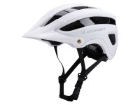 Capacete de ciclismo Wozinsky MTB com viseira removível, leve, tamanho G - preto e branco Capacete de ciclismo Wozinsky MTB com viseira removível, leve, tamanho G - preto e branco