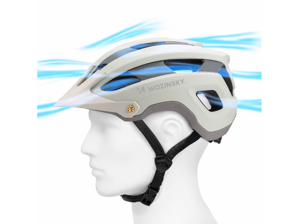 Wozinsky MTB bicycle helmet with a removable visor, lightweight, L - pastel green