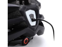 Capacete de ciclismo MTB Wozinsky com viseira removível e luz traseira USB, tamanho M - Preto e Bran Capacete de ciclismo MTB Wozinsky com viseira removível e luz traseira USB, tamanho M - Preto e Bran