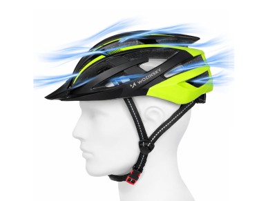 Wozinsky MTB Bike Helmet with Removable Visor and Rear USB Light M - Black and Yellow Wozinsky MTB Bike Helmet with Removable Visor and Rear USB Light M - Black and Yellow