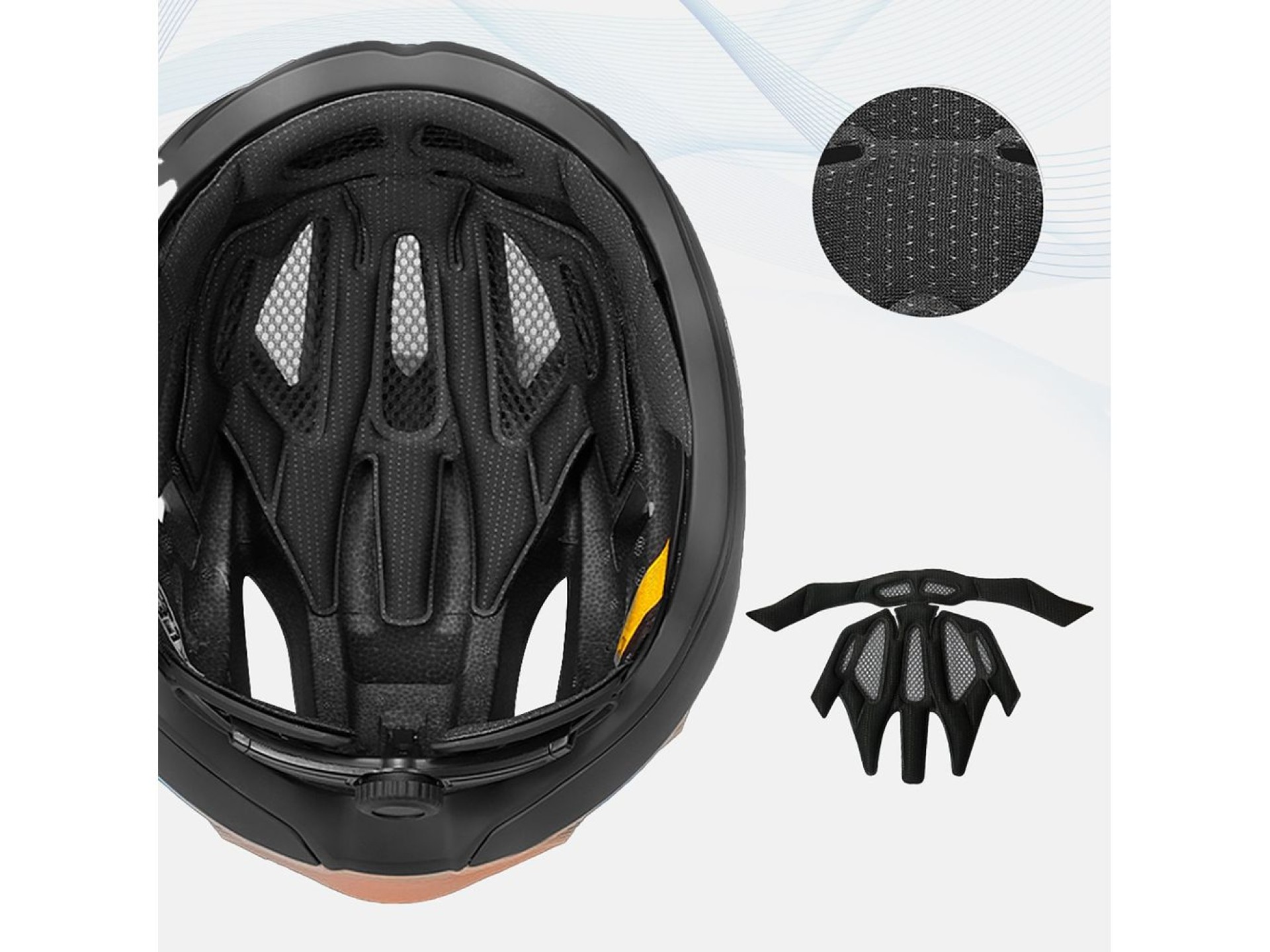 Casco ultraligero para bicicleta de carretera Wozinsky, talla M - color topo