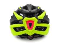 Capacete de ciclismo MTB Wozinsky com viseira removível e luz traseira USB, tamanho M - Preto e amar Capacete de ciclismo MTB Wozinsky com viseira removível e luz traseira USB, tamanho M - Preto e amar