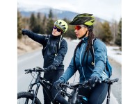 Capacete de ciclismo MTB Wozinsky com viseira removível e luz traseira USB, tamanho M - Preto e amar Capacete de ciclismo MTB Wozinsky com viseira removível e luz traseira USB, tamanho M - Preto e amar