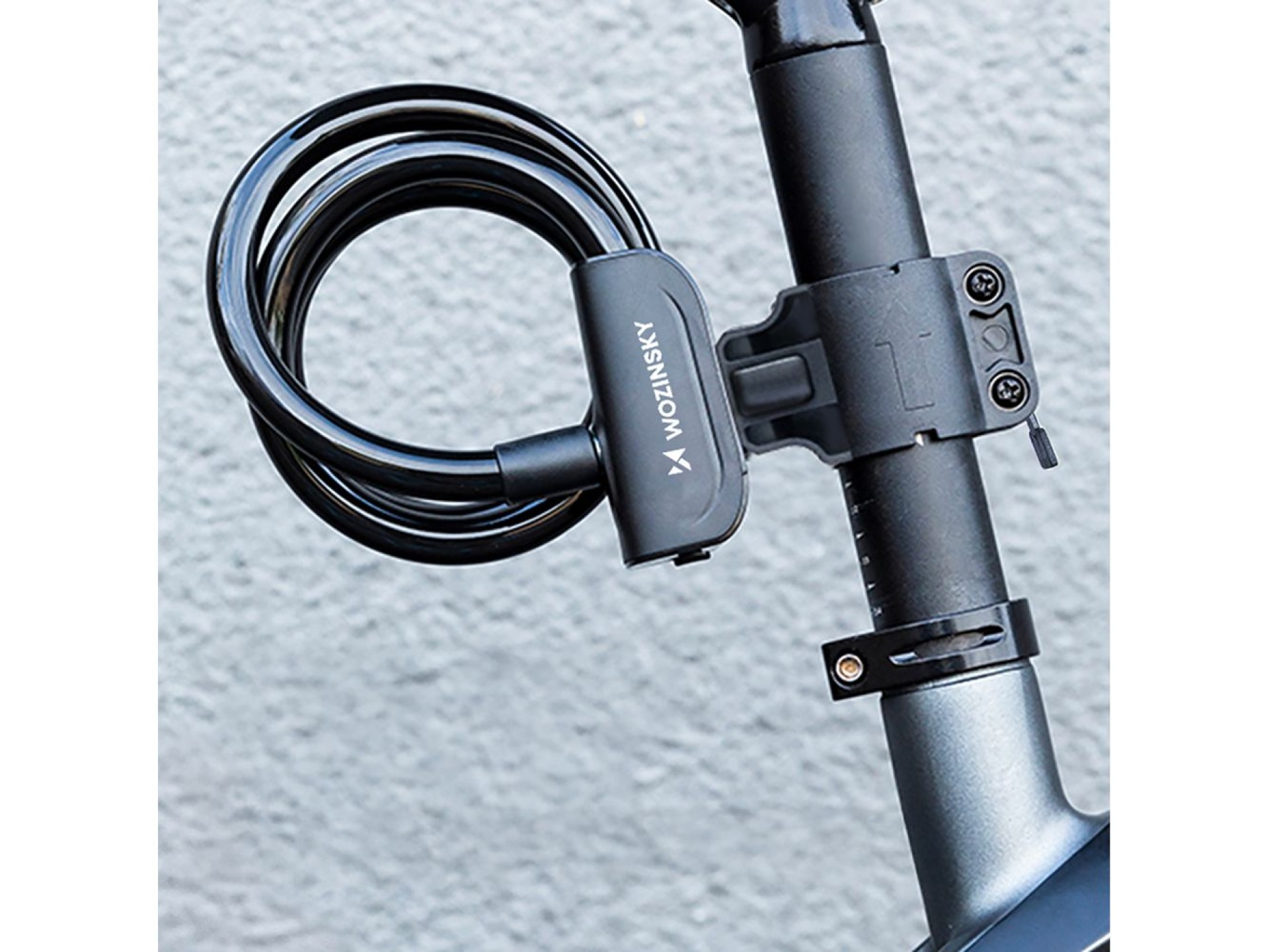 Candado portátil para bicicletas Wozinsky WPB-01R con cable antirrobo y 2 llaves para bicicletas elé