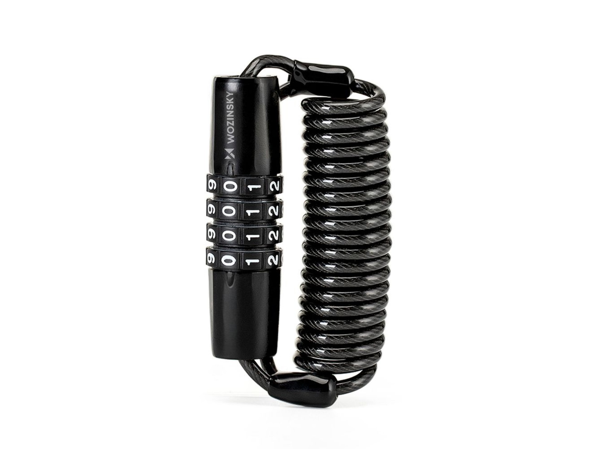 Cadeado para capacete de bicicleta Wozinsky WBN-01R, à prova d'água, combinação de 4 dígitos - preto