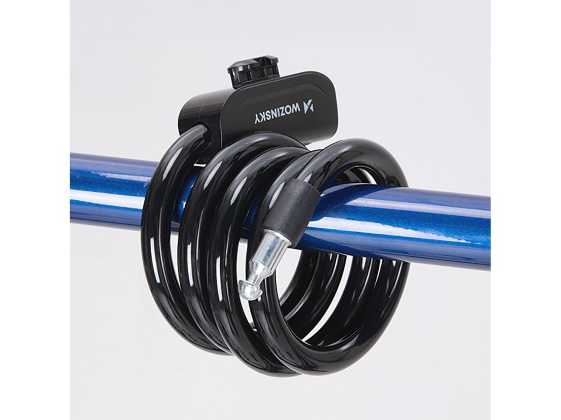 Candado portátil para bicicletas Wozinsky WPB-01R con cable antirrobo y 2 llaves para bicicletas elé