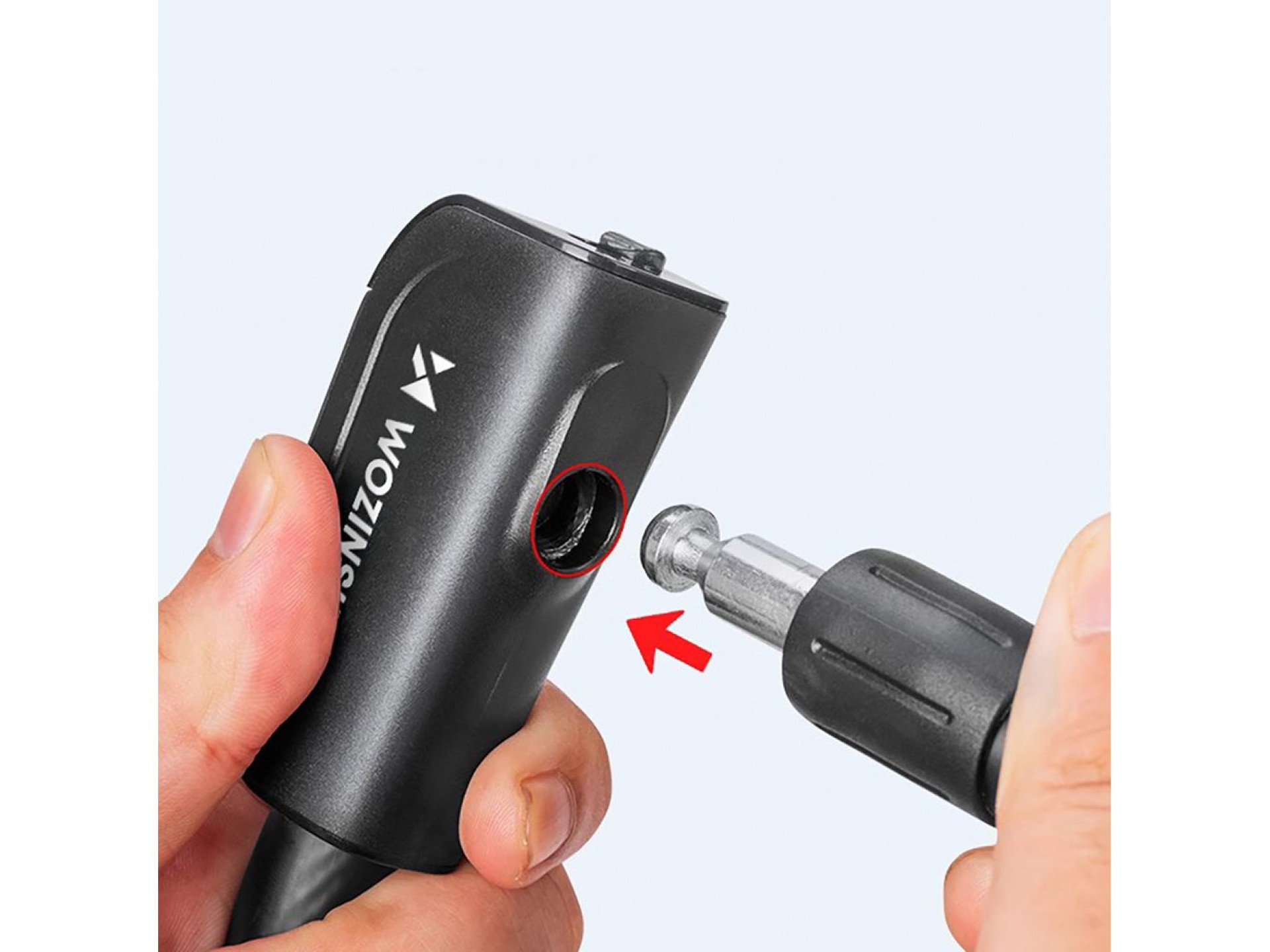 Candado portátil para bicicletas Wozinsky WPB-01R con cable antirrobo y 2 llaves para bicicletas elé