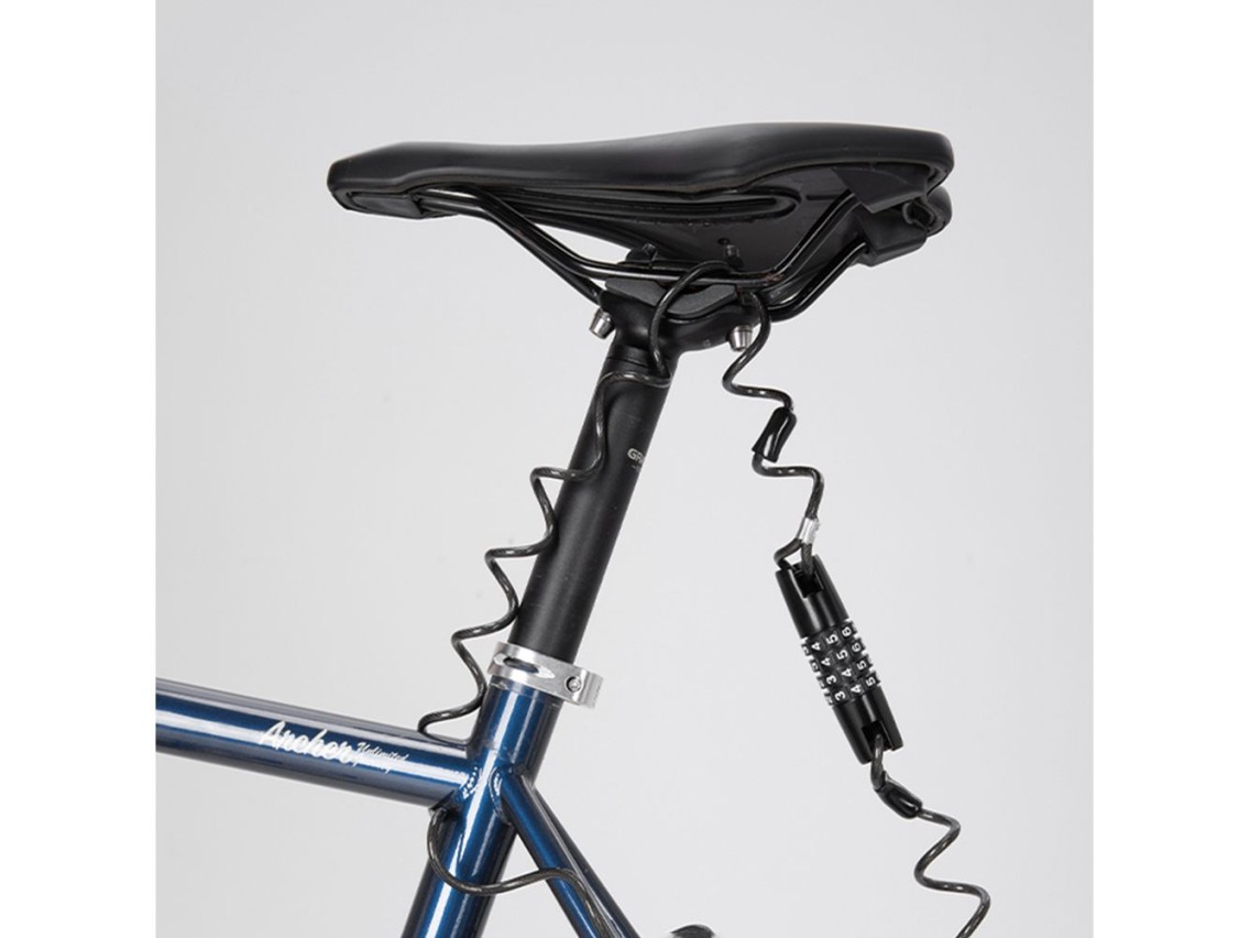 Cadeado para capacete de bicicleta Wozinsky WBN-01R, à prova d'água, combinação de 4 dígitos - preto