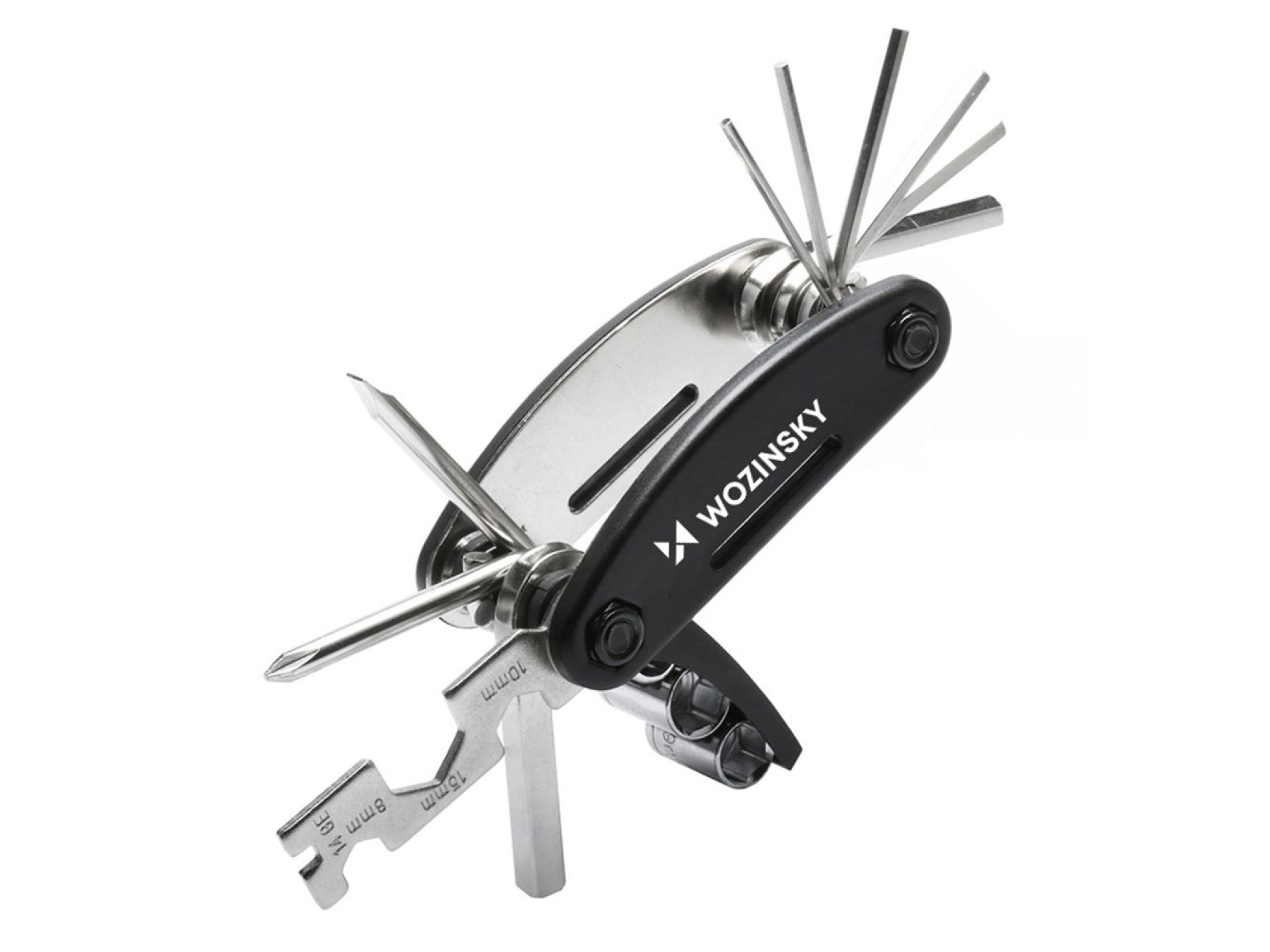 Wozinsky WWZ-01N 16-in-1 Multifunctional Bicycle Repair Tool Set - Black