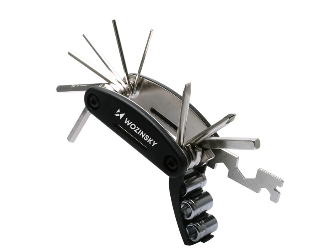 Wozinsky WWZ-01N 16-in-1 Multifunctional Bicycle Repair Tool Set - Black