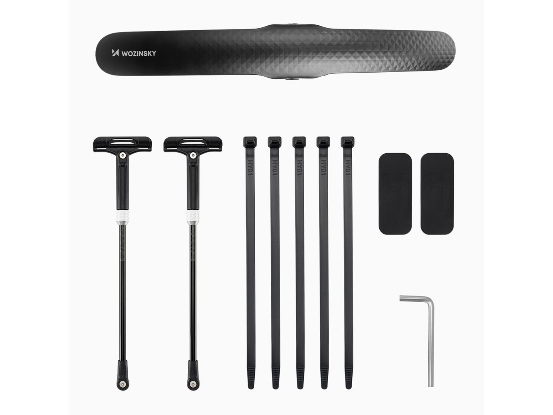 Guardabarros universal ajustable para bicicleta Wozinsky WBR-01 - negro