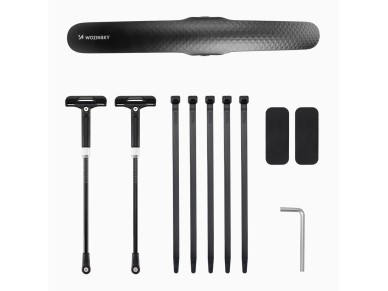 Guardabarros universal ajustable para bicicleta Wozinsky WBR-01 - negro