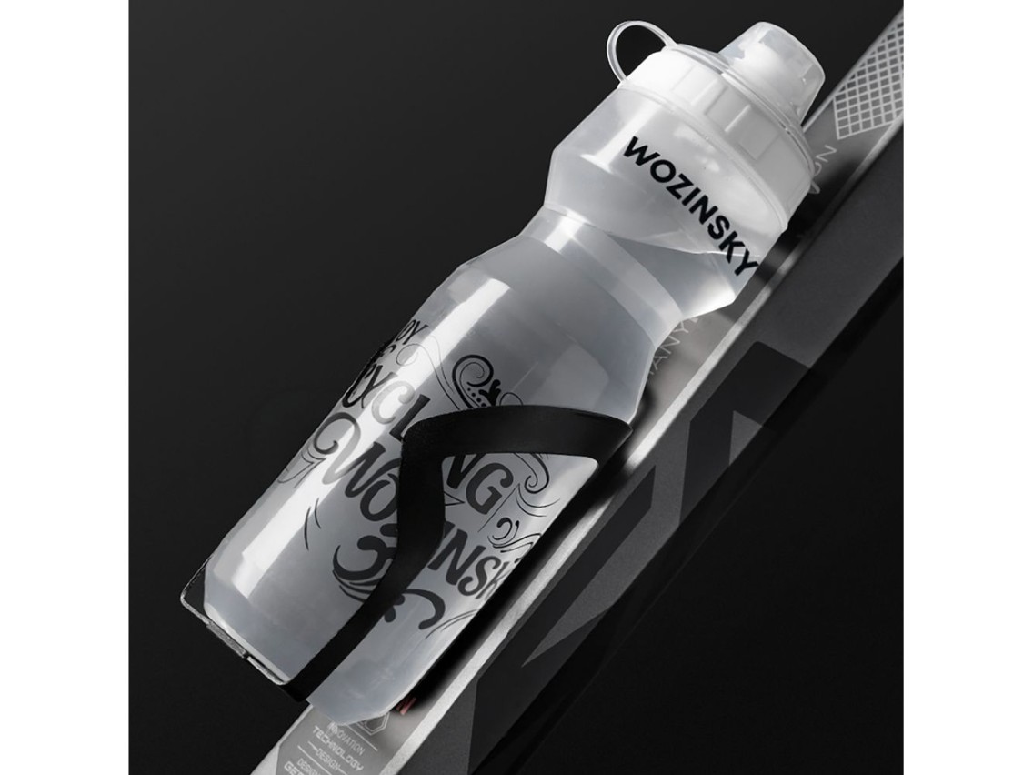 Botella para bicicleta Wozinsky WBR-01T de 750 ml - Transparente