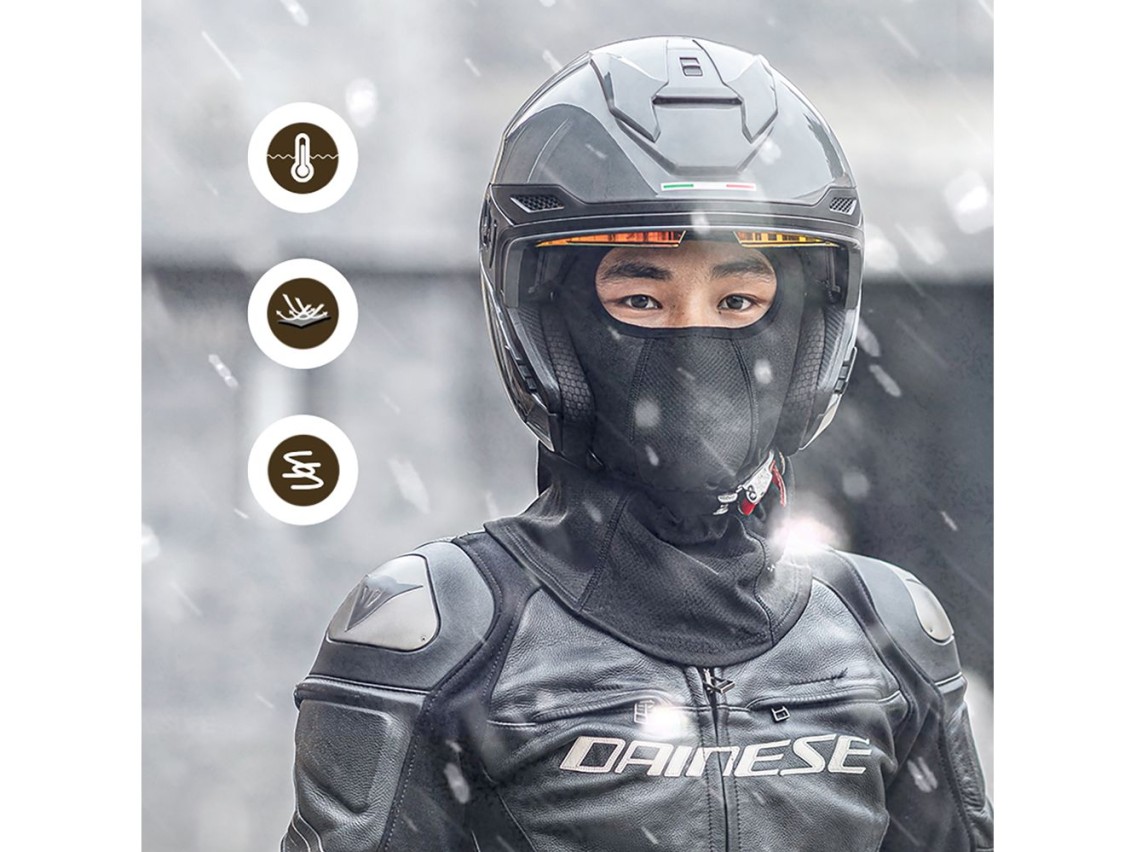 Wozinsky WKM-03B face mask motorcycle bicycle winter balaclava - black