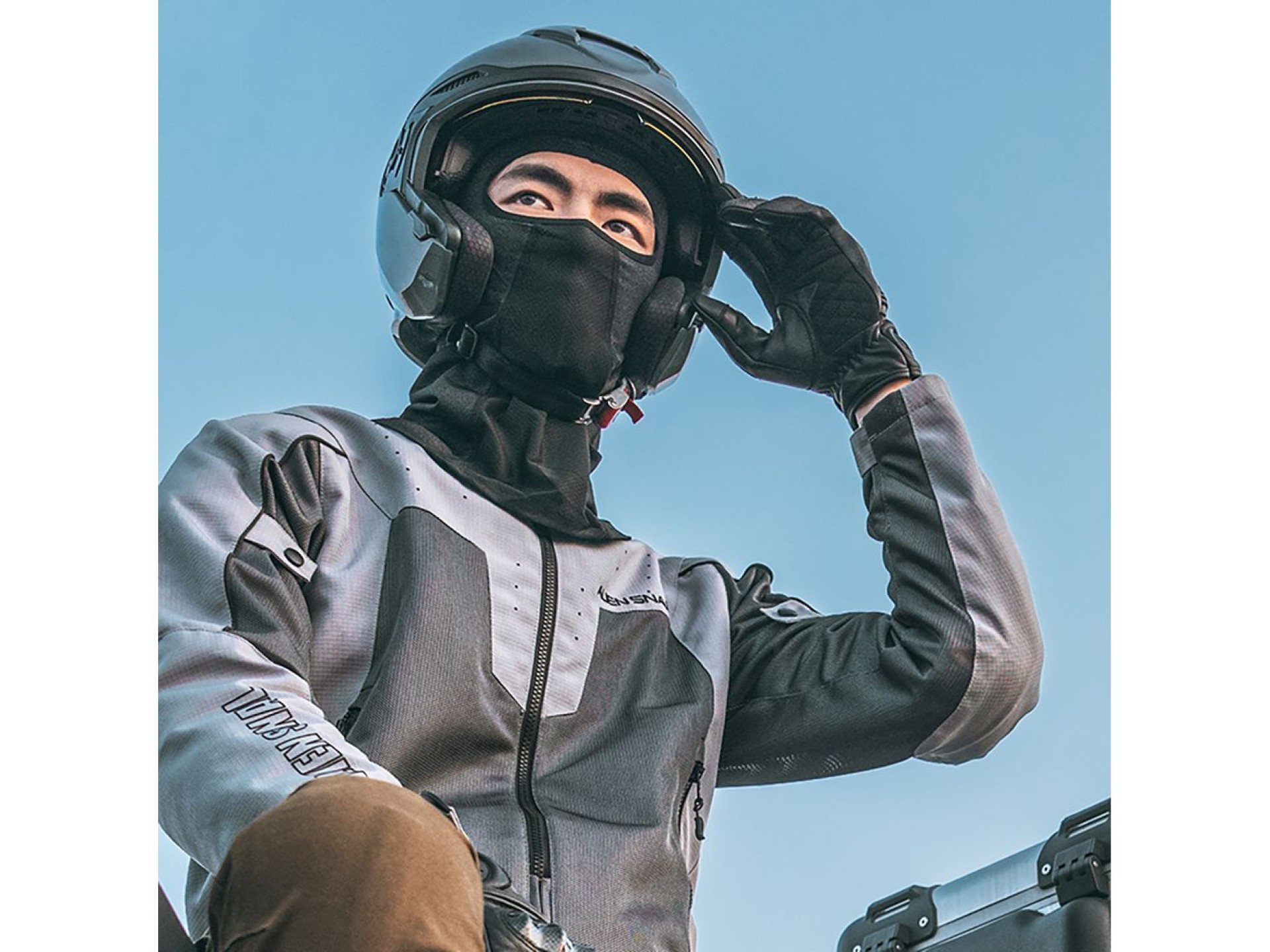 Wozinsky WKM-03B face mask motorcycle bicycle winter balaclava - black