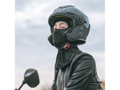 M�scara facial Wozinsky WKM-03B para motociclismo, ciclismo e inverno - preta