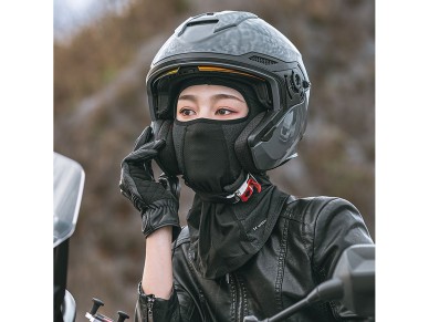 M�scara facial Wozinsky WKM-03B para motociclismo, ciclismo e inverno - preta