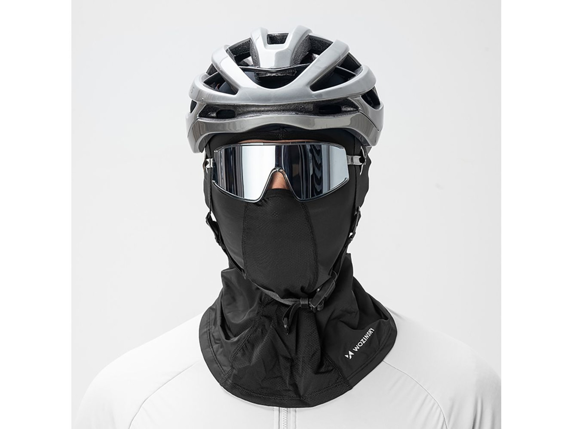 Wozinsky WKM-02B Balaclava Face Mask Motorcycle Bicycle Balaclava with Glasses Holes - Black