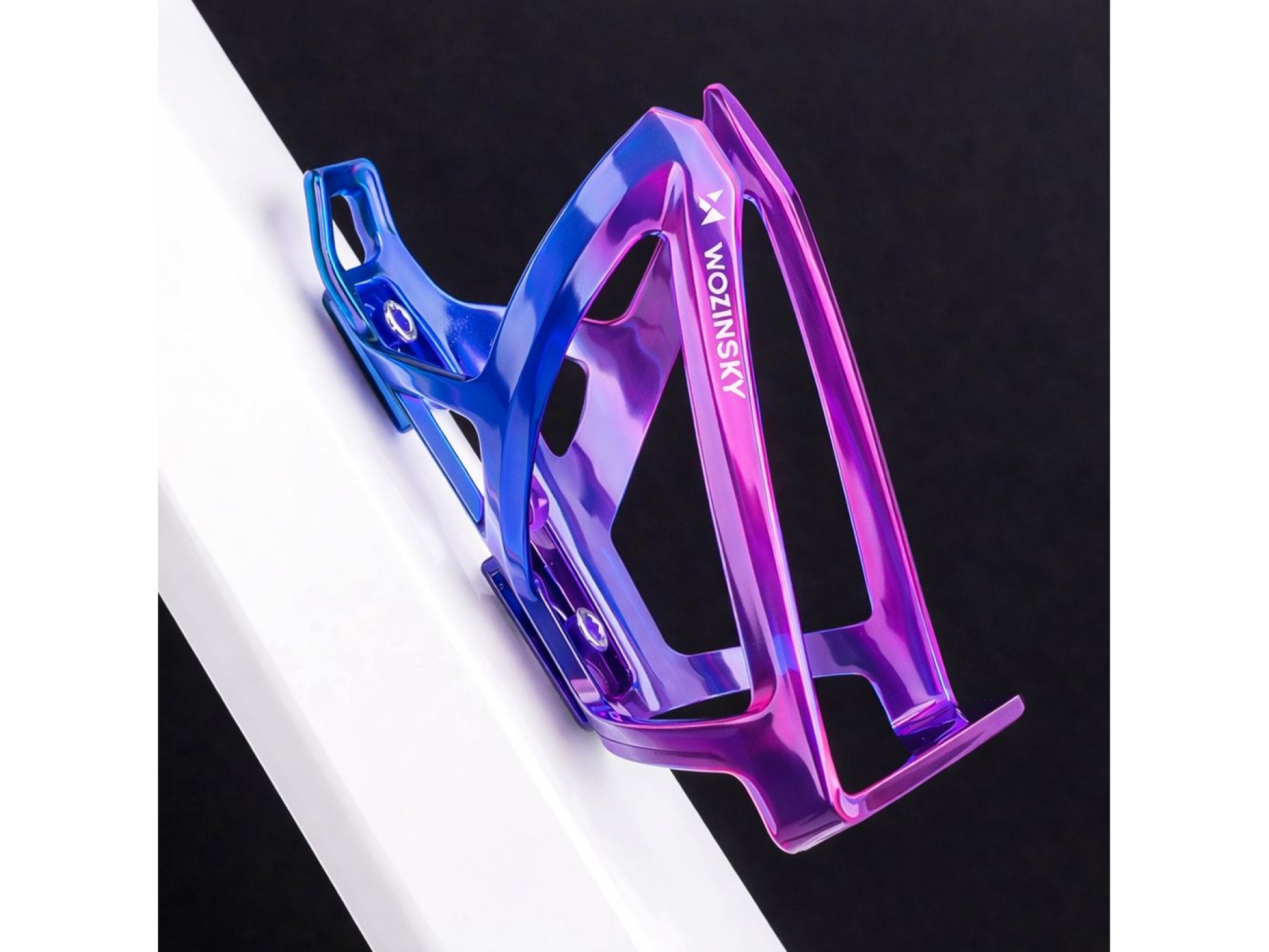 Cesta portabotellas para bicicleta Wozinsky WUR-01BP - Azul y morado