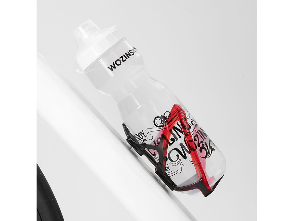 Suporte para garrafa de bicicleta Wozinsky WUR-01BR - Preto e vermelho