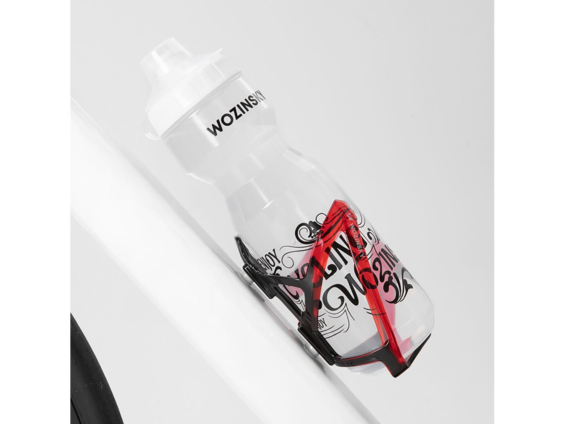 Suporte para garrafa de bicicleta Wozinsky WUR-01BR - Preto e vermelho