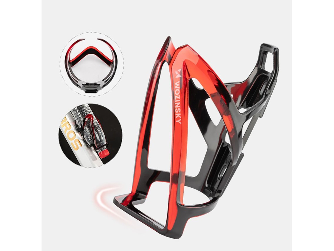 Suporte para garrafa de bicicleta Wozinsky WUR-01BR - Preto e vermelho