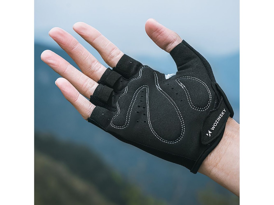 Luvas de ciclismo Wozinsky WRR-02M tamanho M - cinza