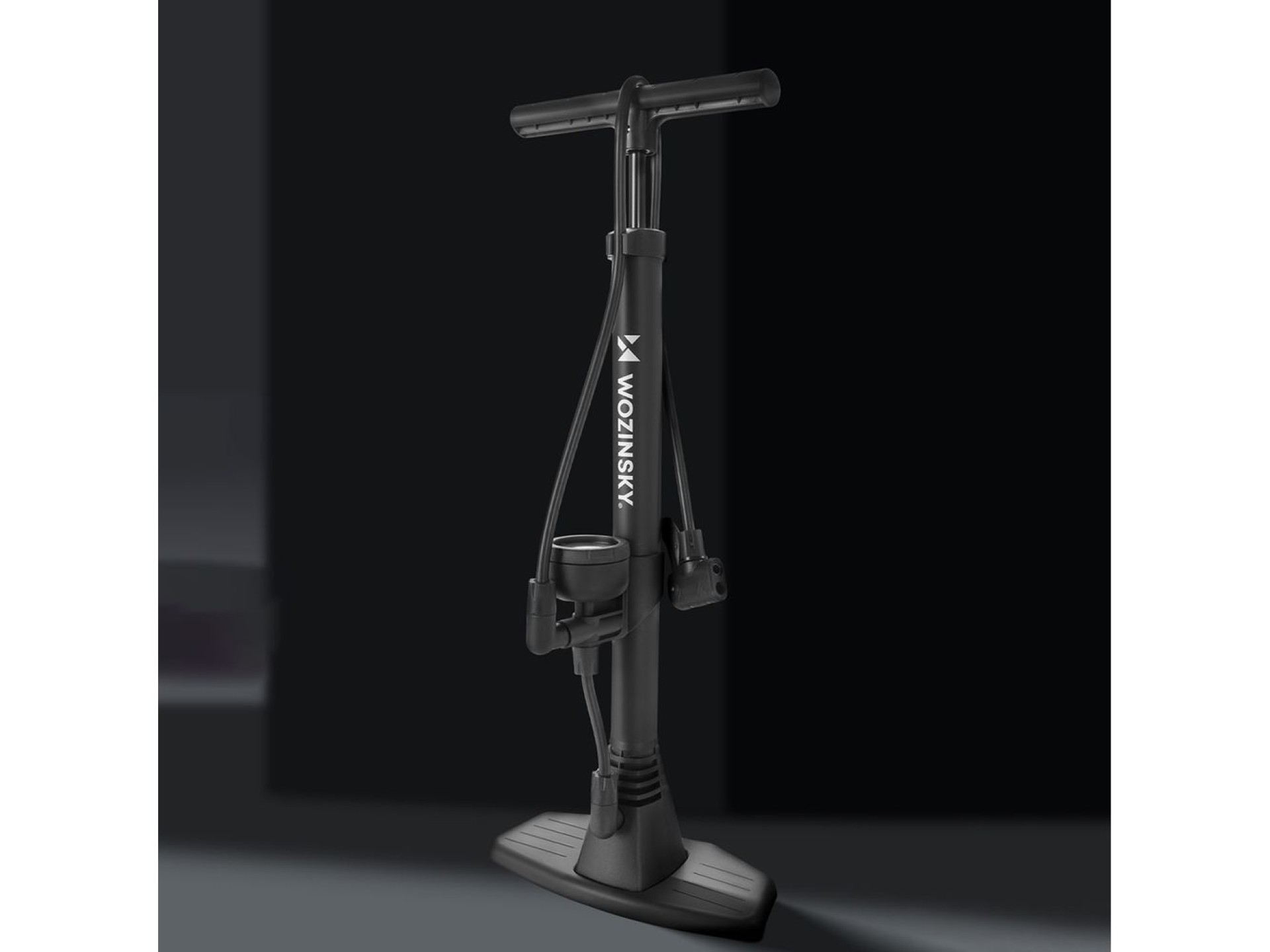 Bomba de pie para bicicleta Wozinsky WPR-02 - Negra