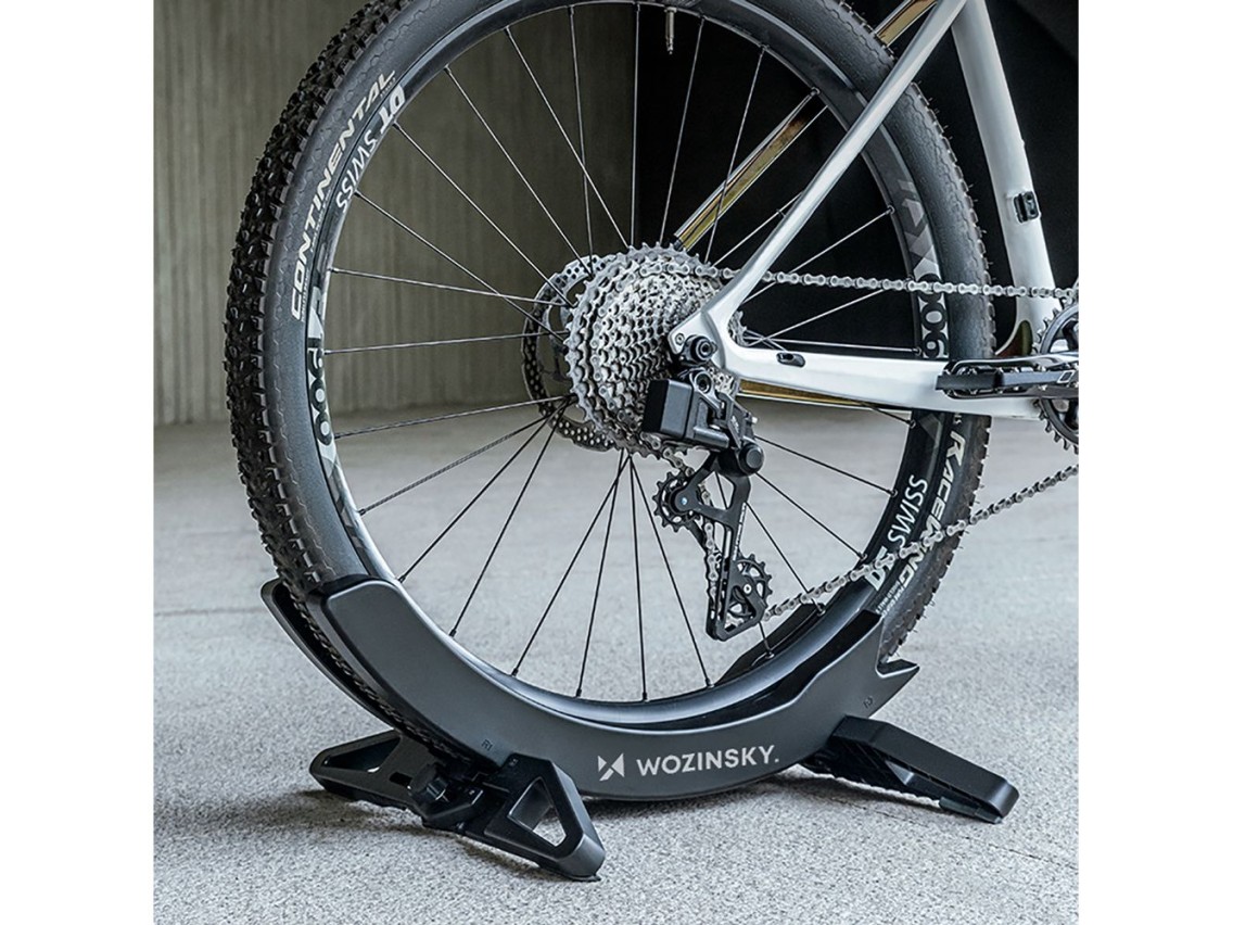 Soporte para bicicleta Wozinsky WSR-02, estable, para ruedas de bicicleta - negro