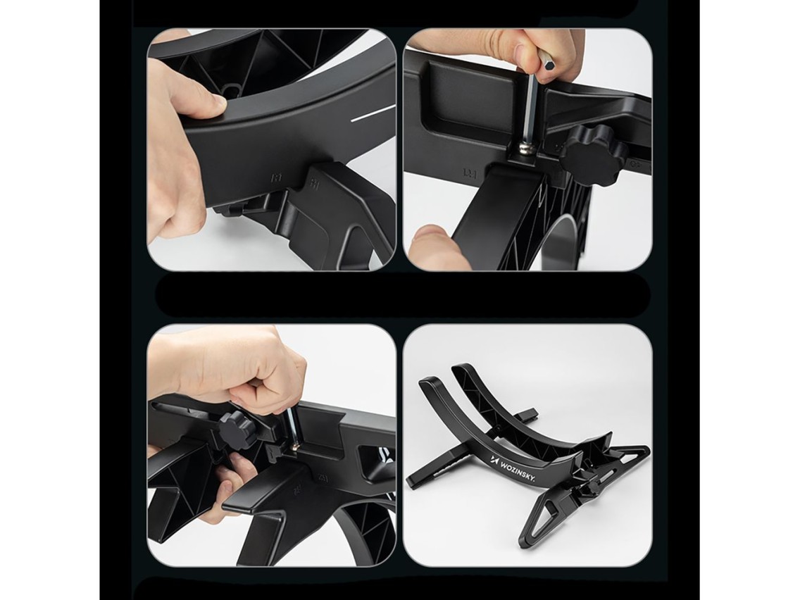 Soporte para bicicleta Wozinsky WSR-02, estable, para ruedas de bicicleta - negro