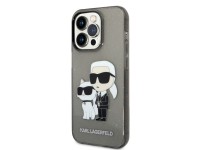 Karl Lagerfeld Glitter Karl&Choupette case for iPhone 14 Pro Max - black Karl Lagerfeld Glitter Karl&Choupette case for iPhone 14 Pro Max - black