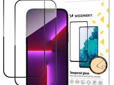 Película de vidro temperado Wozinsky com cola total, pacote com 2 unidades, para iPhone 17 Pro Max. Película de vidro temperado Wozinsky com cola total, pacote com 2 unidades, para iPhone 17 Pro Max.