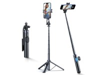 Bast�o de selfie Wozinsky WC1Y70S com trip� telesc�pico de 1,7 m e suporte para celular - preto