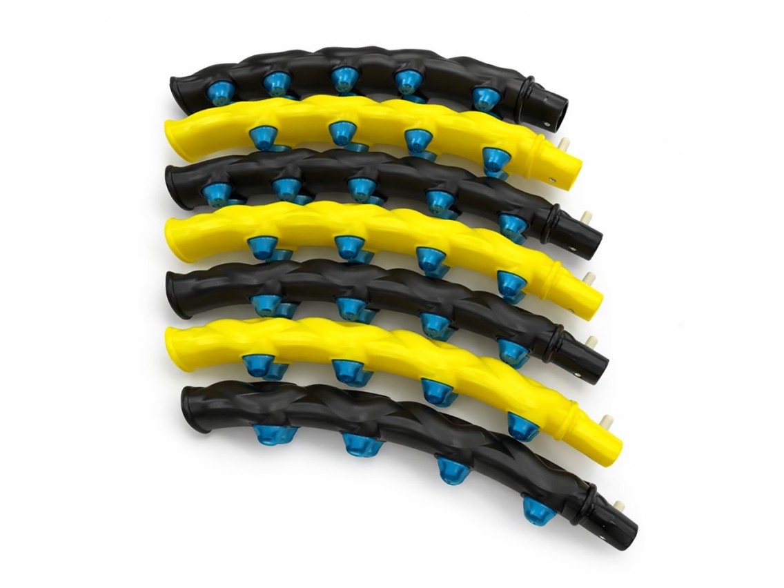 Massageador de bambolê Wozinsky WHH-110 com nódulos - Preto e amarelo