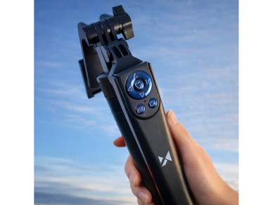 Bast�o de selfie Wozinsky WC1Y70S com trip� telesc�pico de 1,7 m e suporte para celular - preto