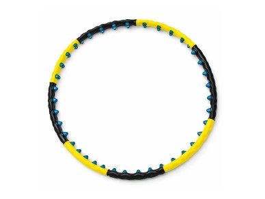 Masajeador de aro de hula-hula Wozinsky WHH-110 con nódulos - Negro y amarillo Masajeador de aro de hula-hula Wozinsky WHH-110 con nódulos - Negro y amarillo