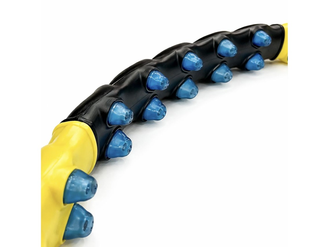 Massageador de bambolê Wozinsky WHH-110 com nódulos - Preto e amarelo