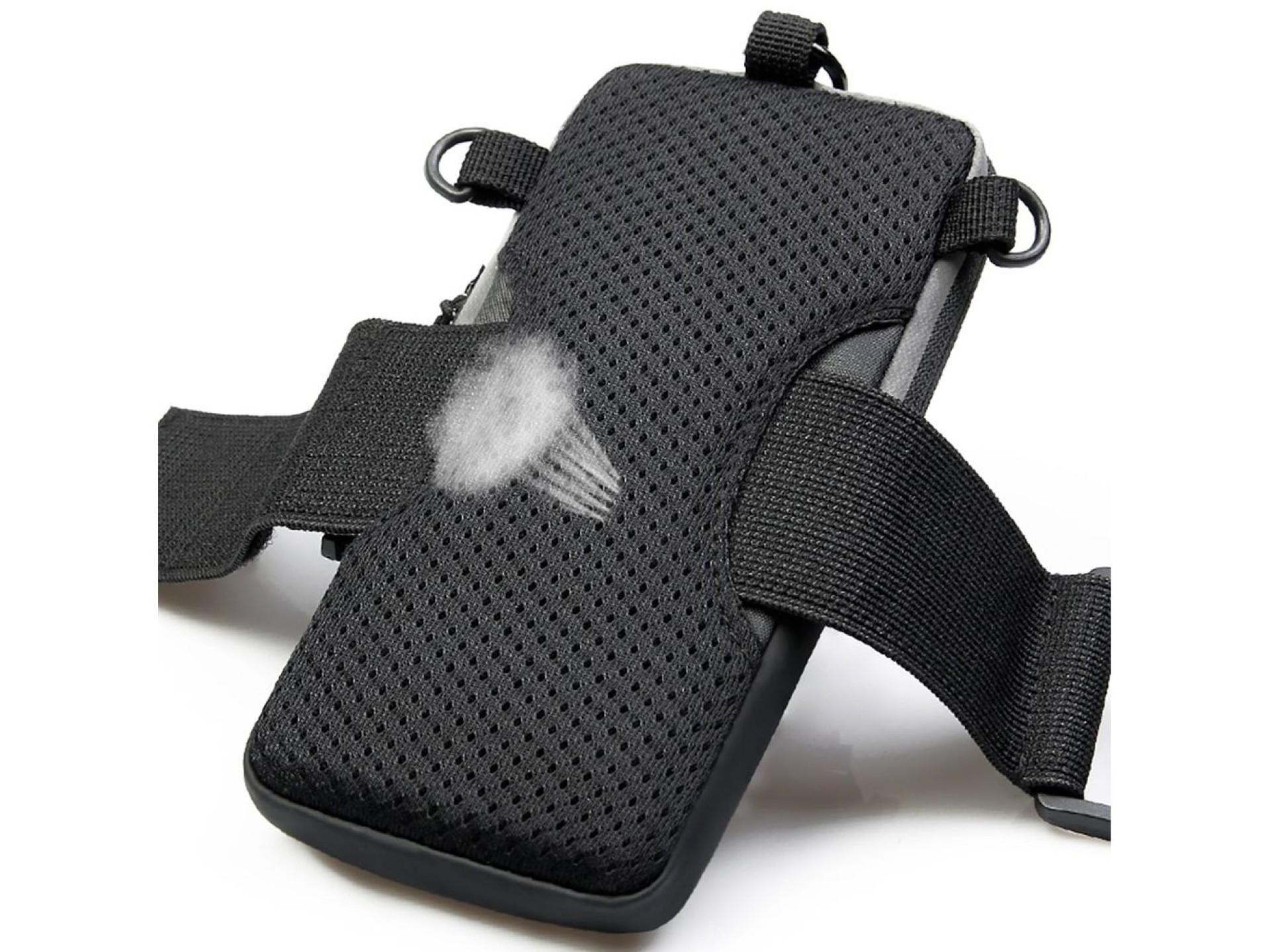 Bolsa de celular de braço Wozinsky WSDB-B para corrida - preta