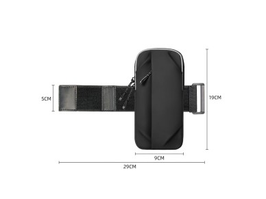 Bolsa de celular de bra�o Wozinsky WSDB-B para corrida - preta