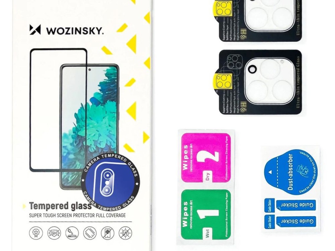 Black Wozinsky Full Camera Glass for Samsung Galaxy A17 / A17 5G, Set of 2