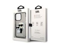Karl Lagerfeld Glitter Karl&Choupette case for iPhone 14 Pro Max - black Karl Lagerfeld Glitter Karl&Choupette case for iPhone 14 Pro Max - black